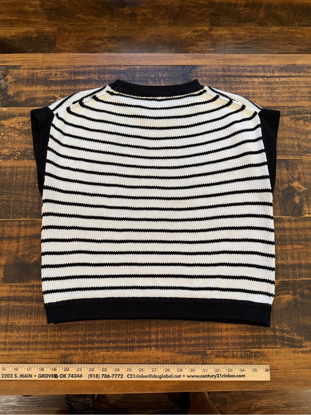 eesome Black & White Striped Knit Tank - Picture 5 of 5